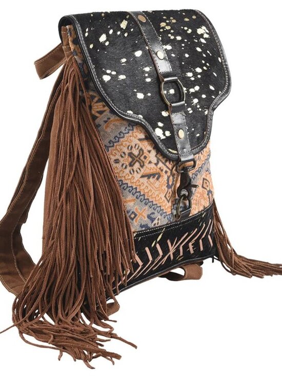 Boho Fringe Buckle Crossbody Bag main image 4